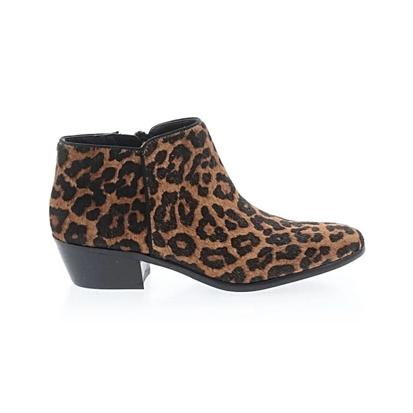 Sam Edelman Shoes - Sam Edelman Petty Ankle Booties - Black & Tan Leopard Print- 5